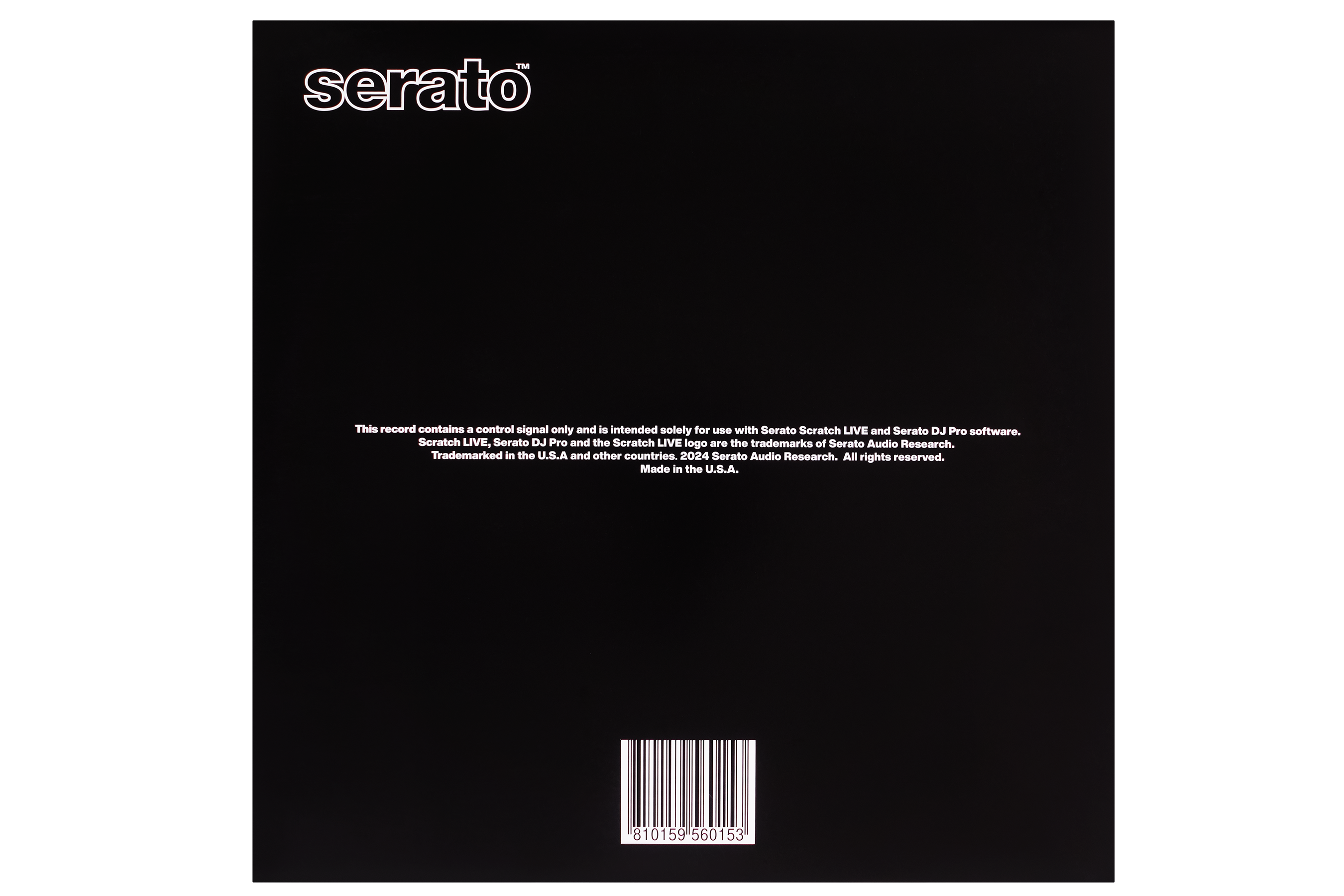 12" Black Serato Scratch Live Control Vinyl - 25th Anniversary Edition