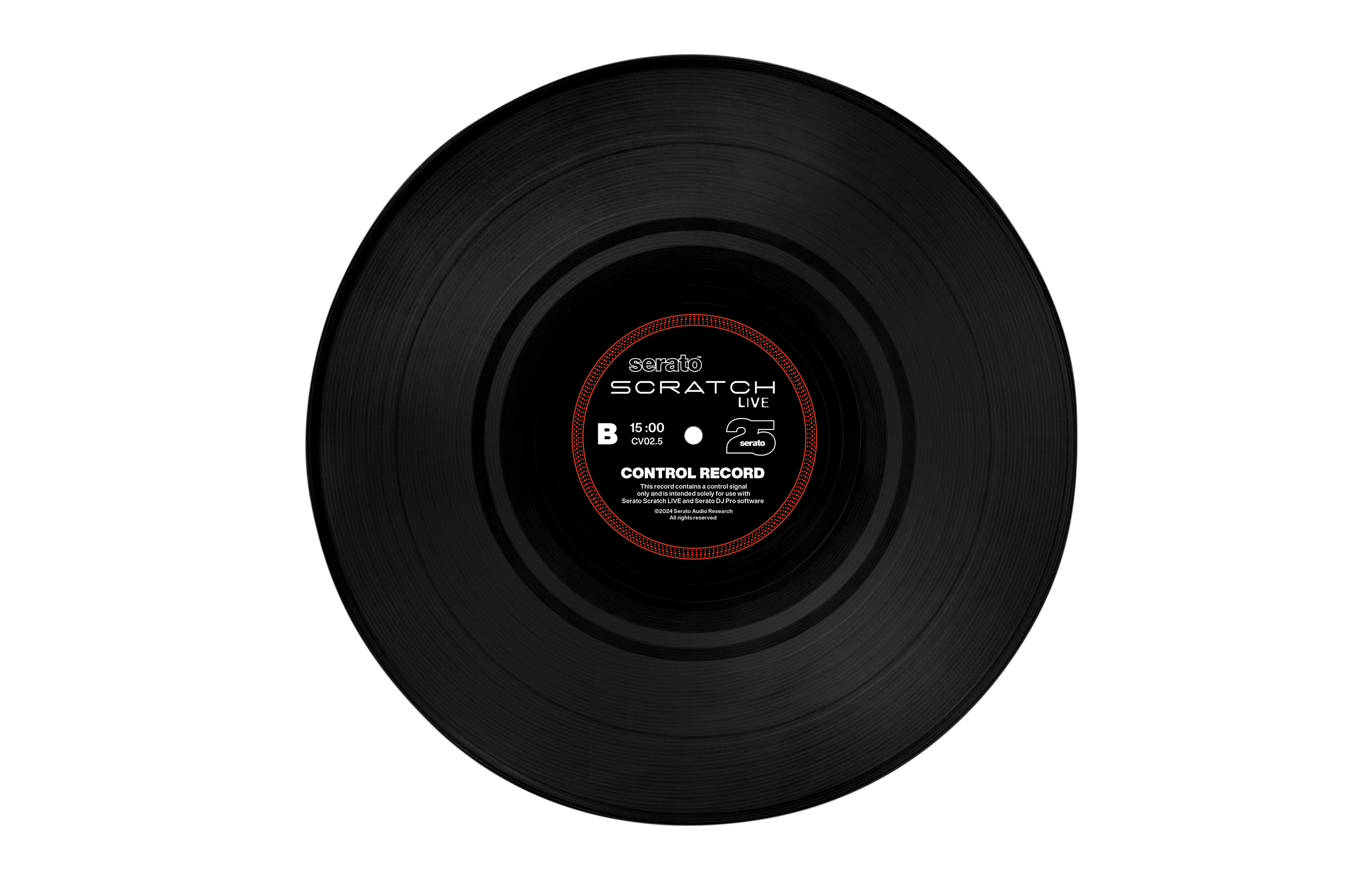 12" Black Serato Scratch Live Control Vinyl - 25th Anniversary Edition