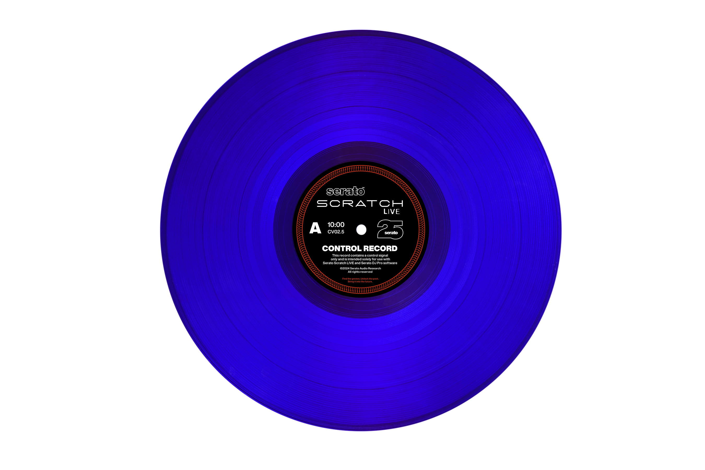 12" Transparent Blue Serato Scratch Live Control Vinyl - 25th Anniversary Edition