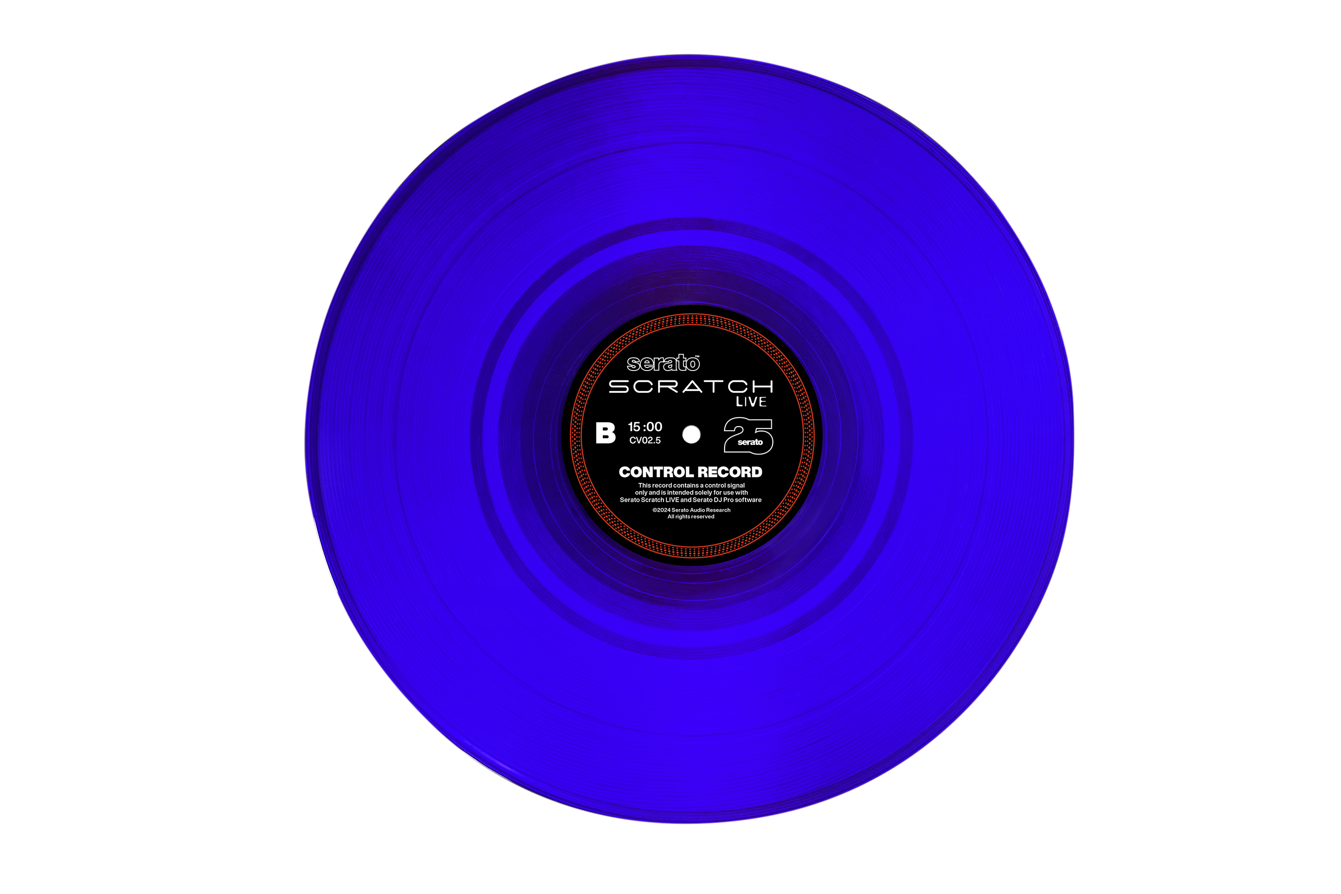 12" Transparent Blue Serato Scratch Live Control Vinyl - 25th Anniversary Edition