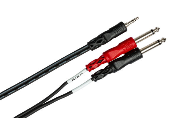 Hosa Stereo Breakout 3.5mm TRS to Dual 1/4" TS - CMP100