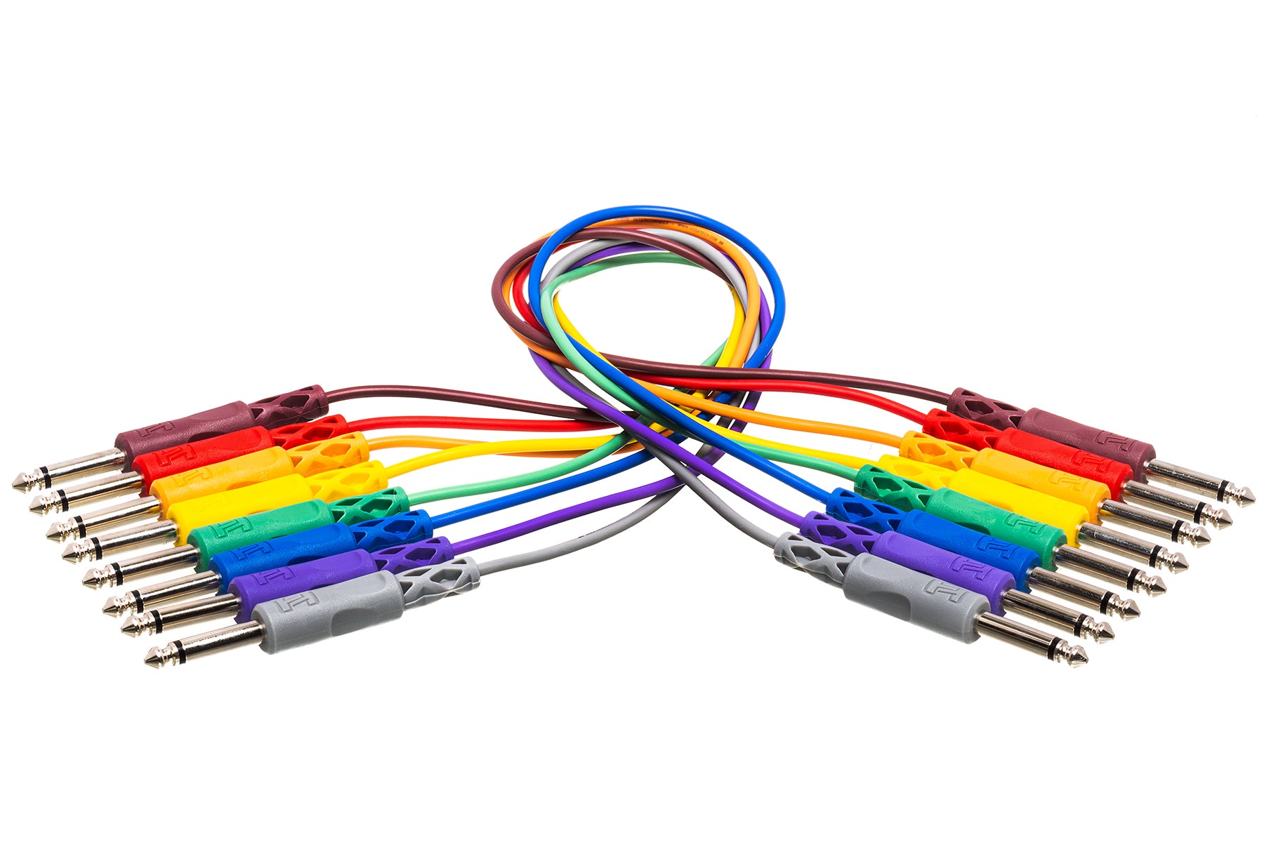 The Hosa CPP830 Unbalanced Patch Cables, 1/4 In TS To Same, 1 Ft / 0.3M