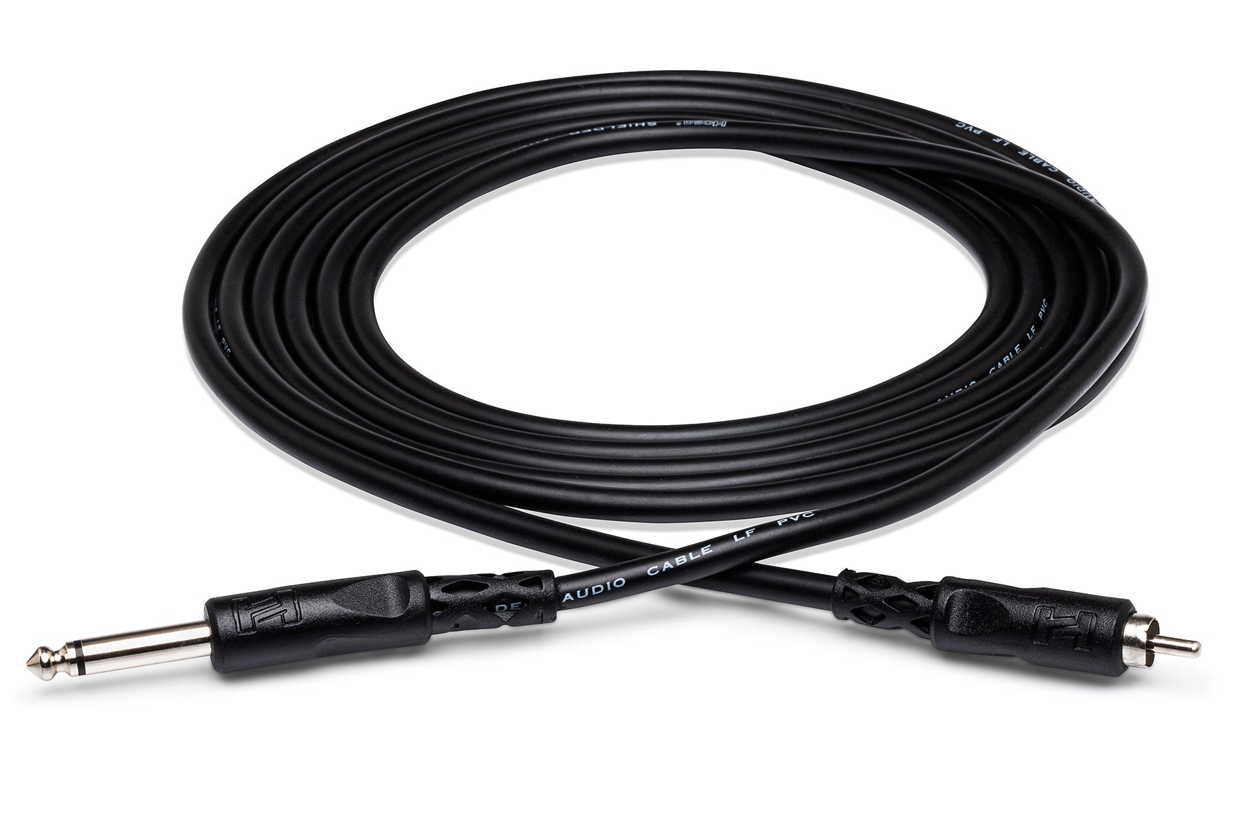 Hosa CPR110 Unbalanced Interconnect, 1/4 In TS To RCA, 10 Ft / 3M