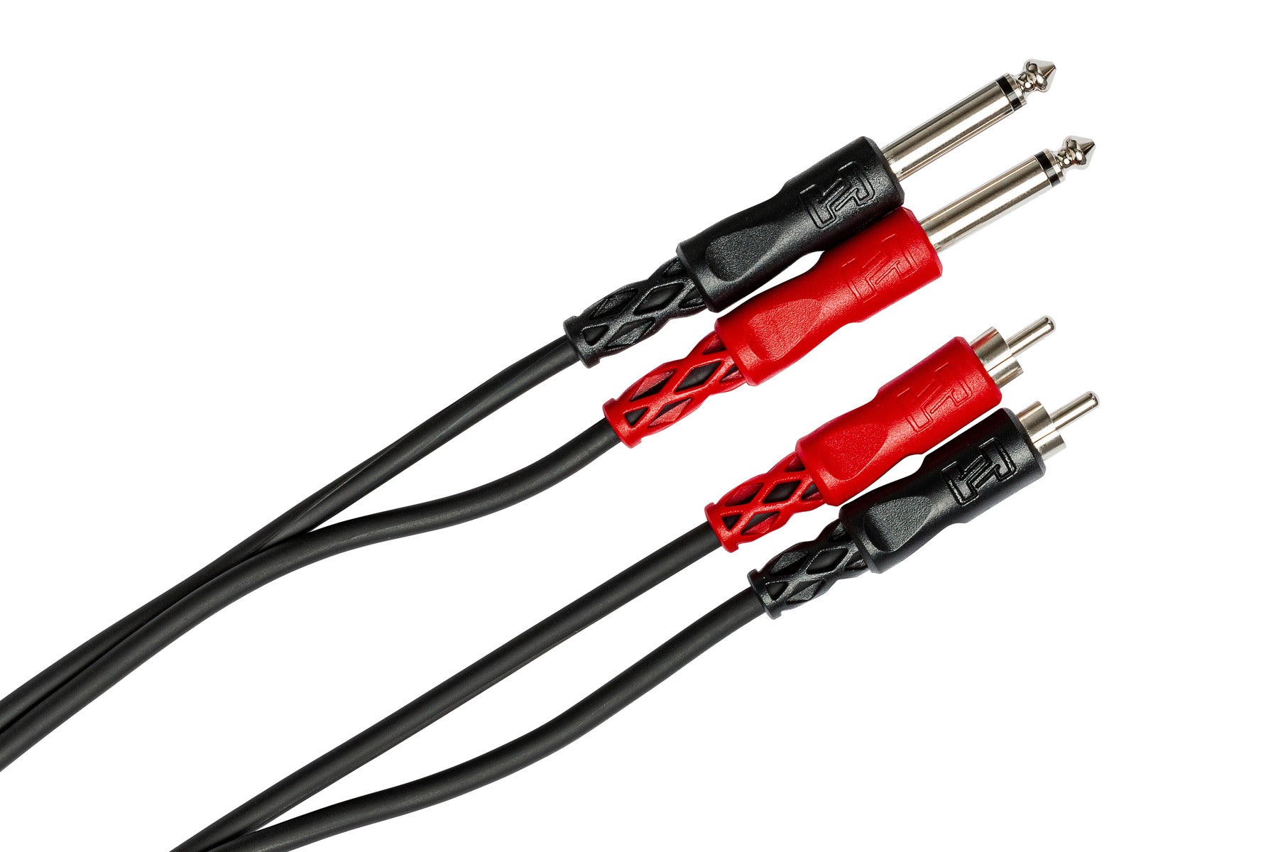 Hosa CPR206 Stereo Interconnect, Dual 1/4 In TS To Dual RCA, 6 M