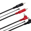 Hosa Stereo Interconnect Dual RCA to Dual Right-angle RCA with Ground Wire - CRA200DJ