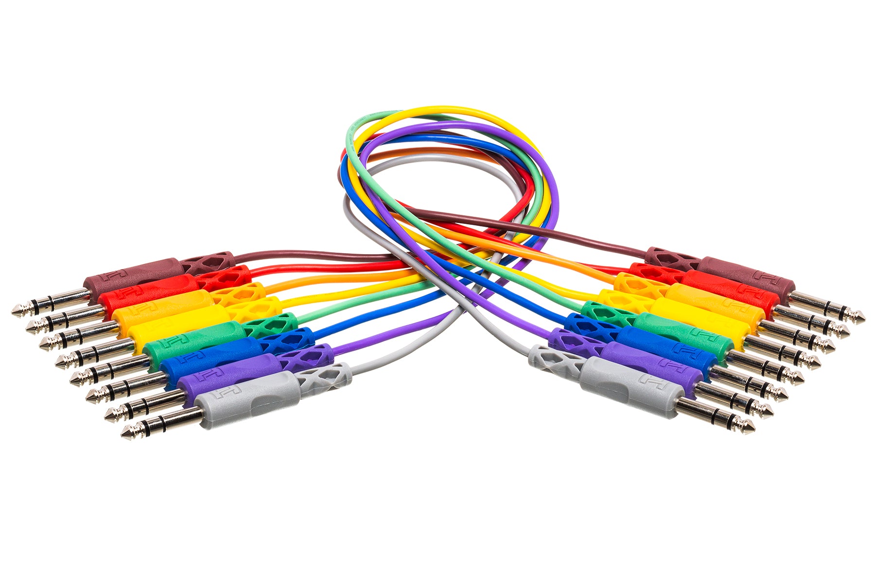 The Hosa CSS830 Balanced Patch Cables, 1/4 In TRS To Same, 1 Ft / 0.3M