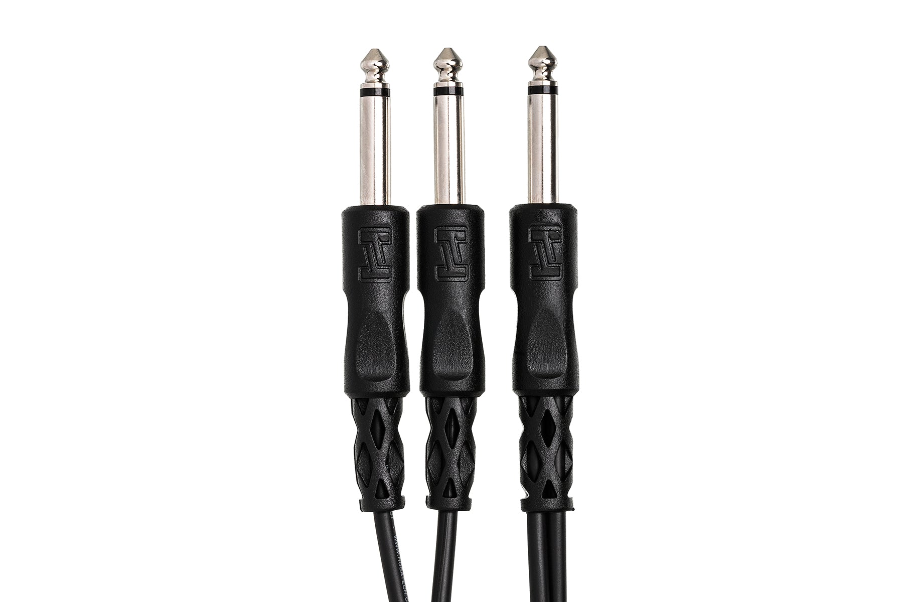 Hosa CYP103 Y Cable, 1/4 In TS To Dual 1/4 In TS, 3 Ft / 0.9m