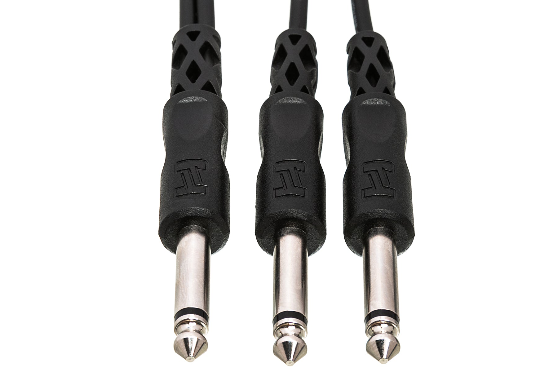 Hosa CYP103 Y Cable, 1/4 In TS To Dual 1/4 In TS, 3 Ft / 0.9m