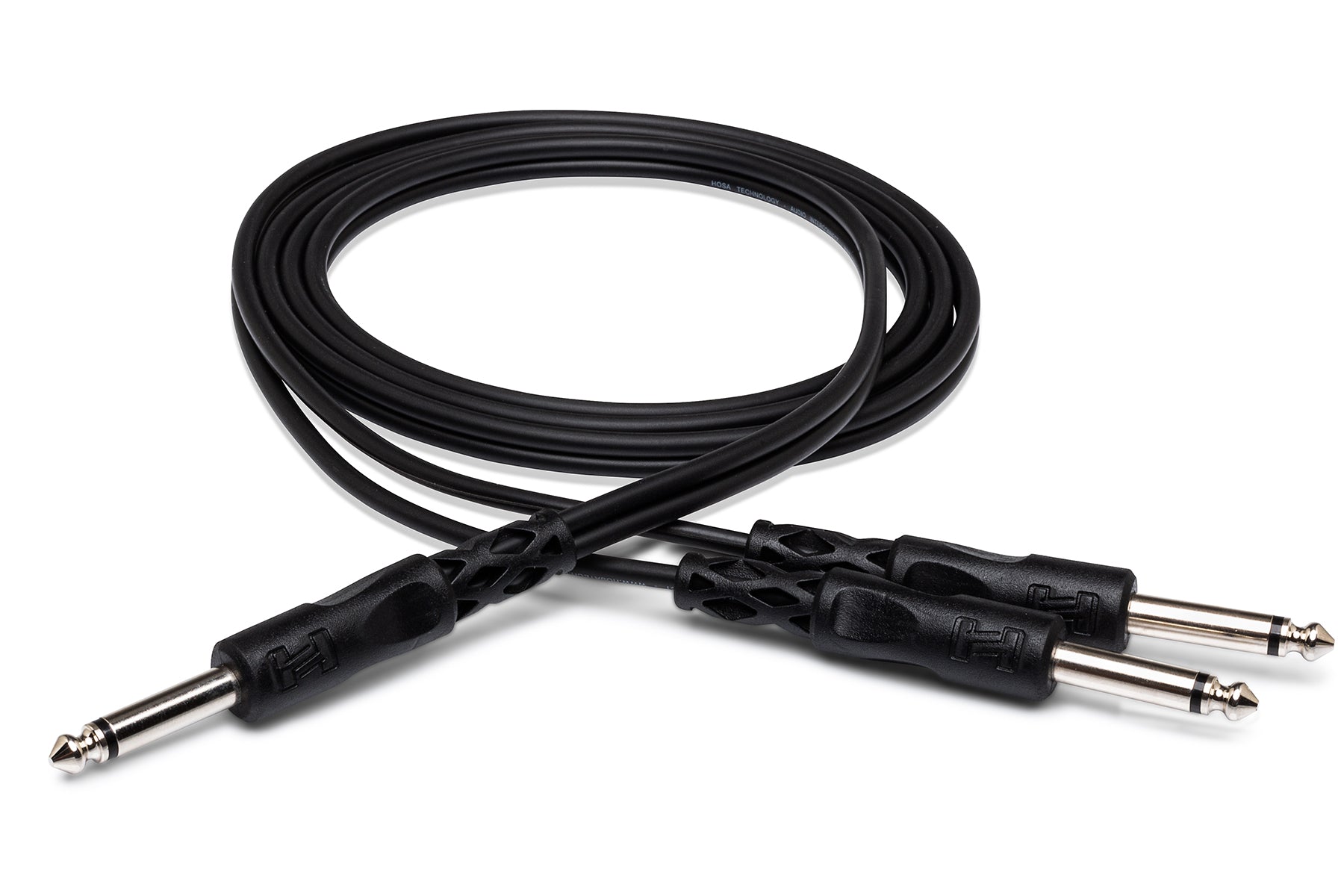 Hosa CYP103 Y Cable, 1/4 In TS To Dual 1/4 In TS, 3 Ft / 0.9m