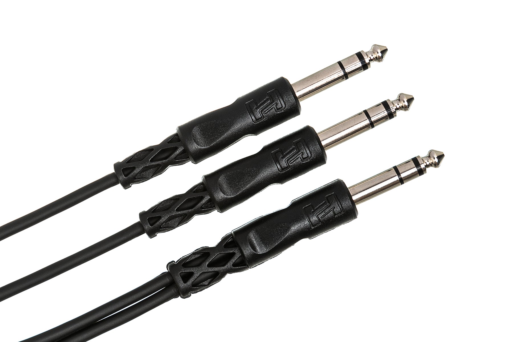 Hosa CYS103 Y Cable, 1/4 In TRS To Dual 1/4 In TRS, 3 Ft / 0.9m