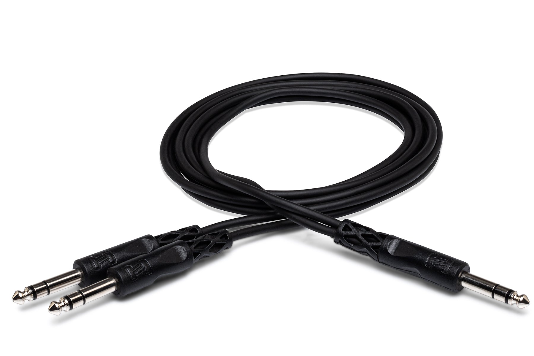 Hosa CYS103 Y Cable, 1/4 In TRS To Dual 1/4 In TRS, 3 Ft / 0.9m