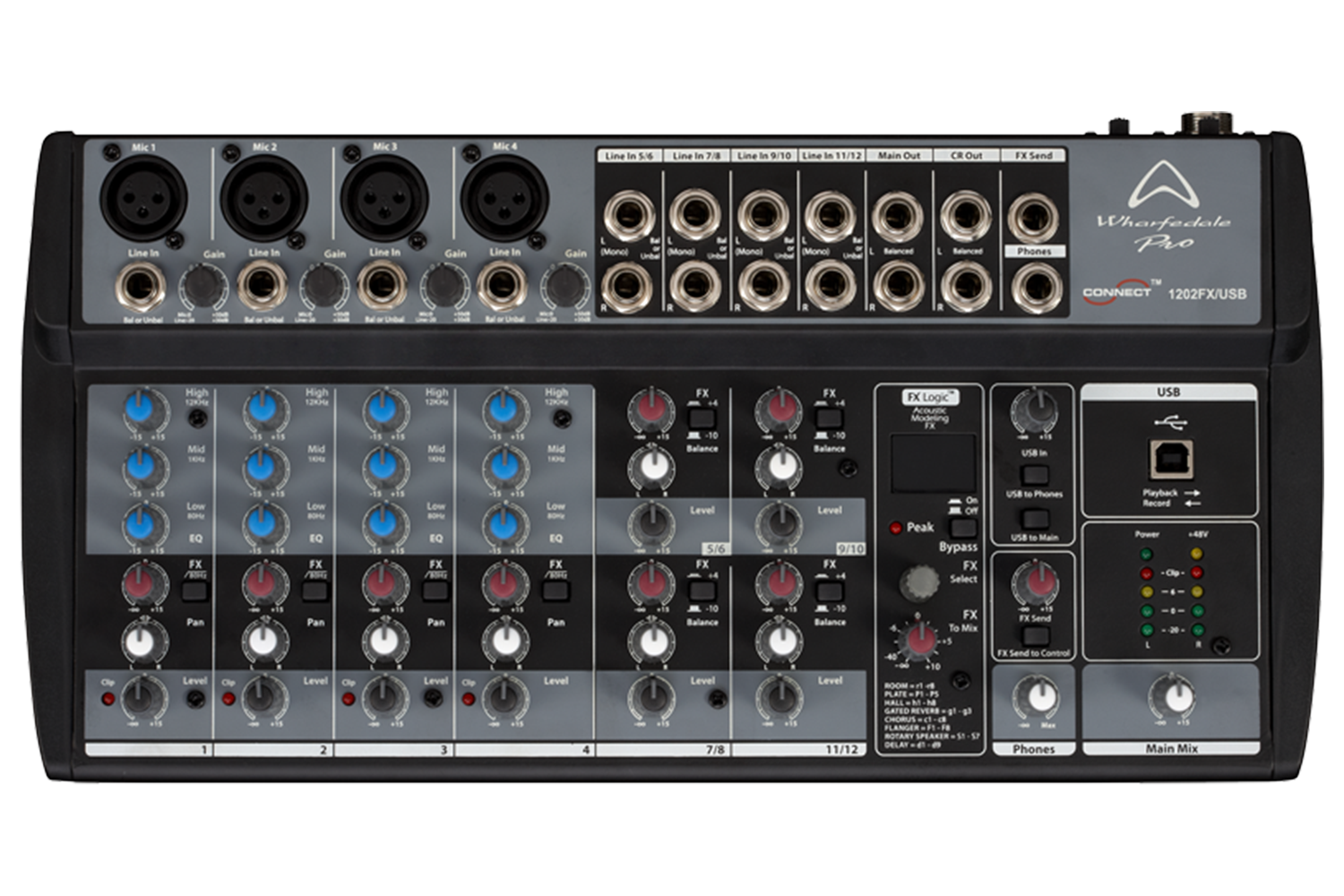 Wharfedale Pro CONNECT 1202FX USB Mixer