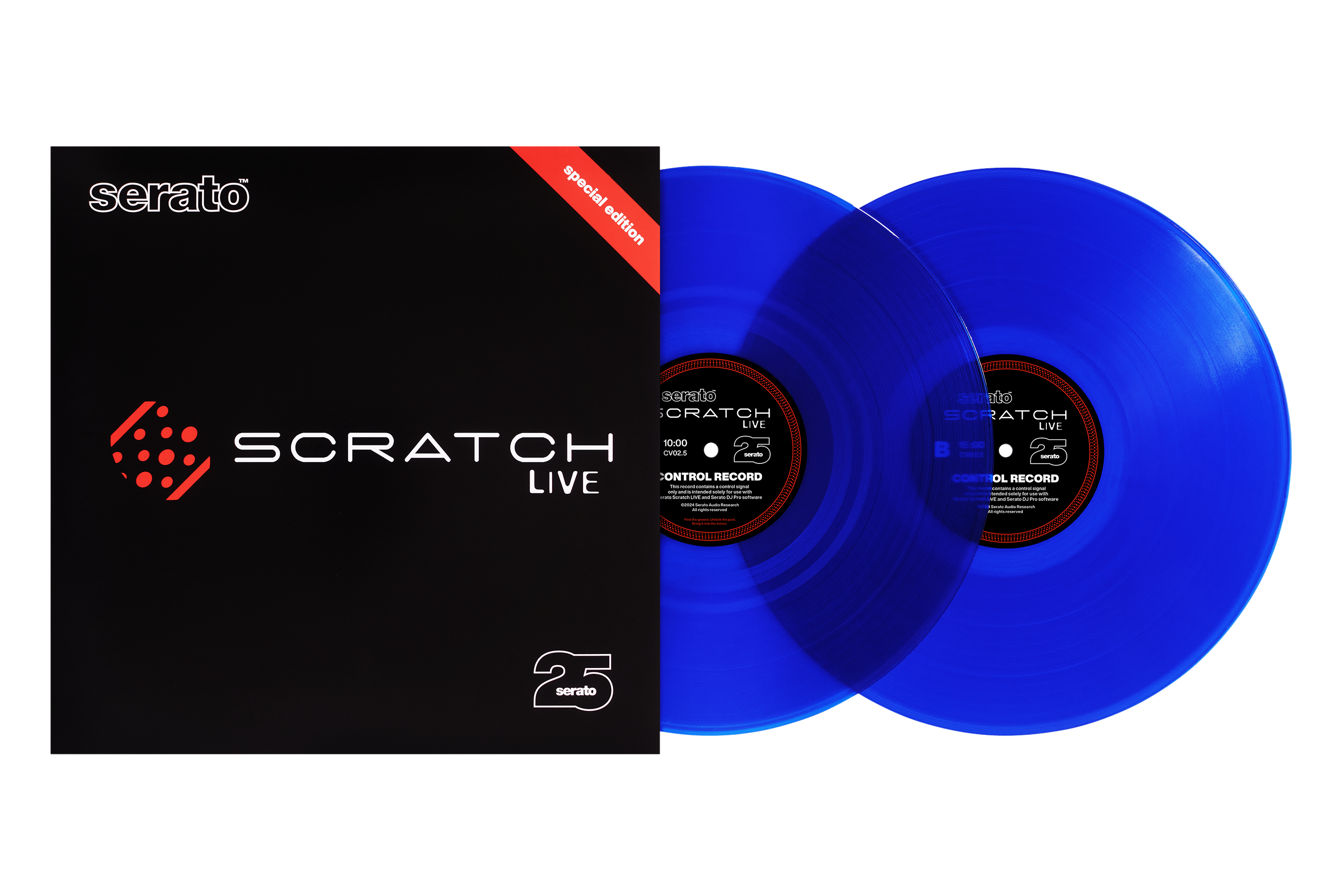 12" Transparent Blue Serato Scratch Live Control Vinyl - 25th Anniversary Edition