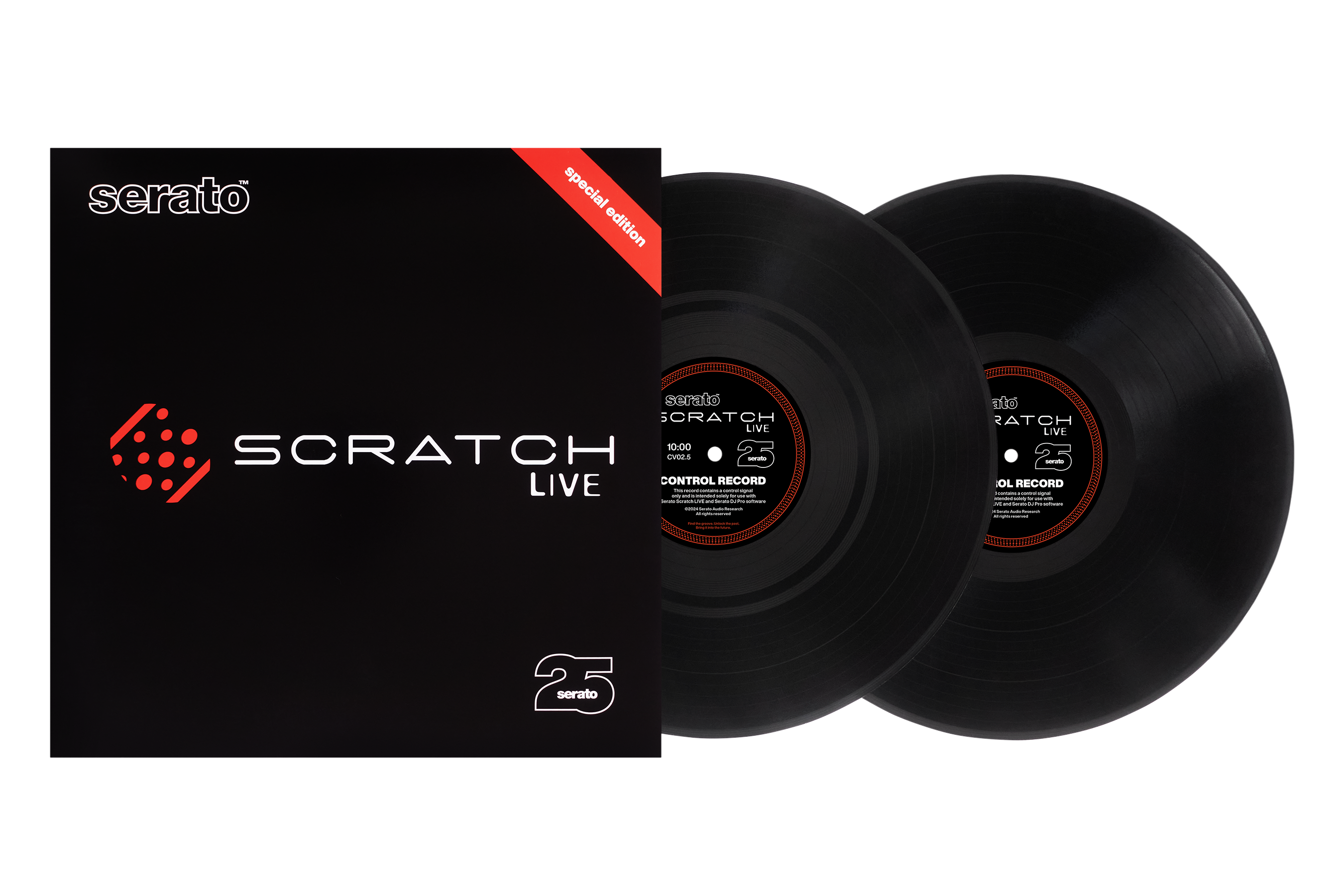 12" Black Serato Scratch Live Control Vinyl - 25th Anniversary Edition