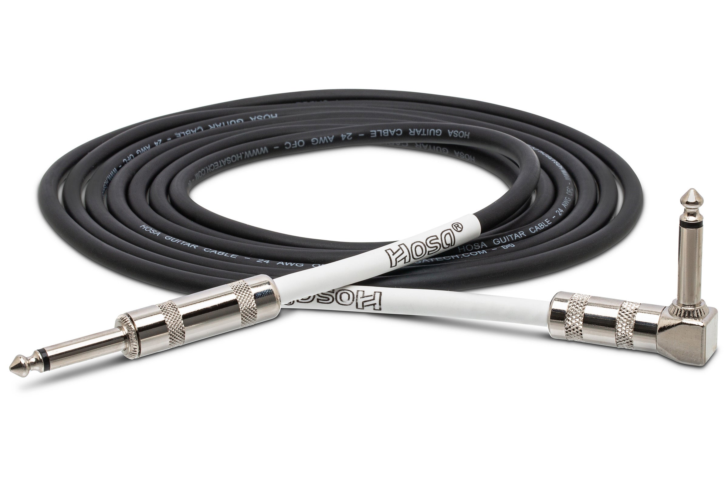 Hosa GTR518R Tweed Guitar Cable,  Straight To Right-Angle, 18 Ft