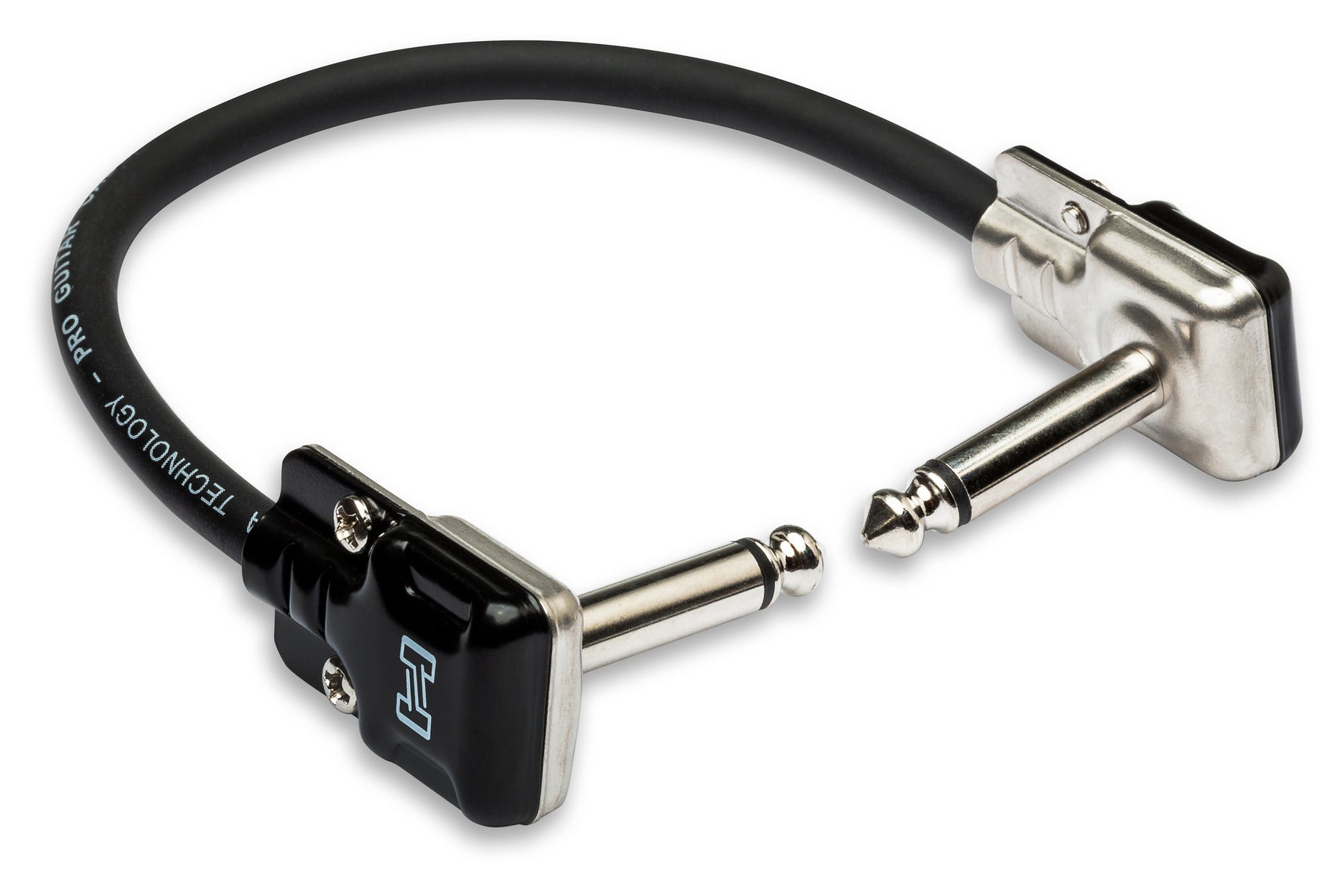 Hosa Pro HGFP001 Pro Guitar Patch Cable, Rean Low-Profile Right-Angle To Same, 12 In / 30Cm