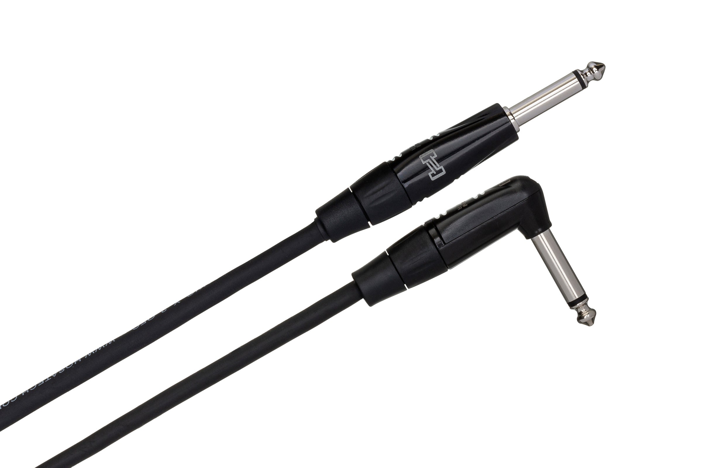 Hosa Pro HGTR010R Pro Guitar Cable, Rean Straight To Right-Angle, 10 Ft / 3M