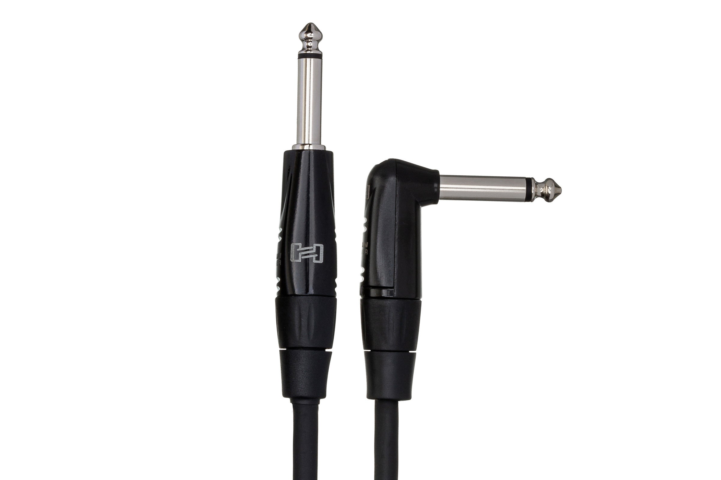 Hosa Pro HGTR005R Pro Guitar Cable, Rean Straight To Right-Angle, 5 Ft / 1.5M