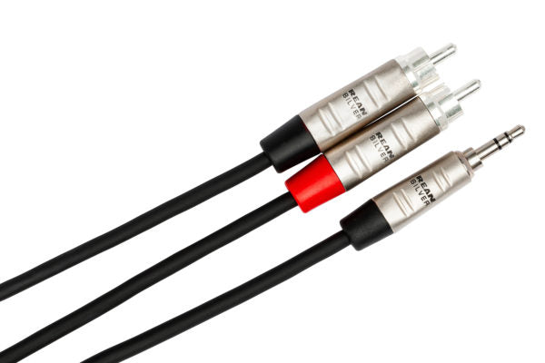 Hosa REAN Pro Stereo Breakout 3.5mm TRS to Dual RCA