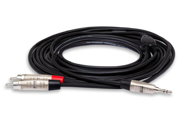 Hosa REAN Pro Stereo Breakout 3.5mm TRS to Dual RCA