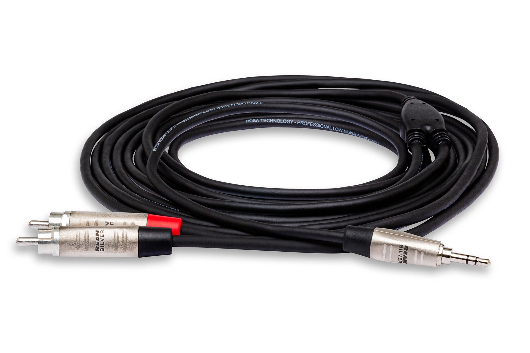 Hosa Pro HMP003Y Pro Stereo Breakout, Rean 3.5 Mm TRS To Dual RCA, 3 Ft / 0.9M