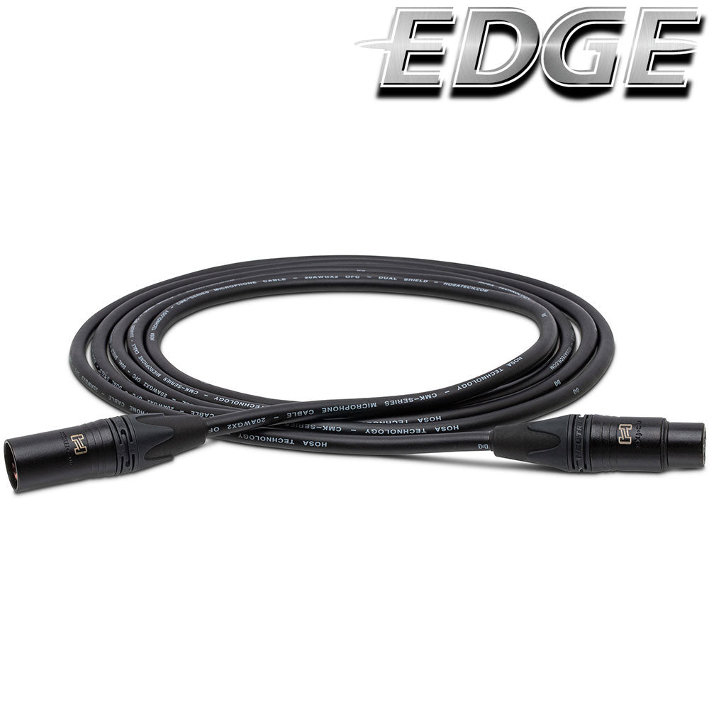 Hosa Edge CMK003AU Edge Microphone Cable, Neutrik XLR Female To XLR Male, 3 Ft / 0.9M