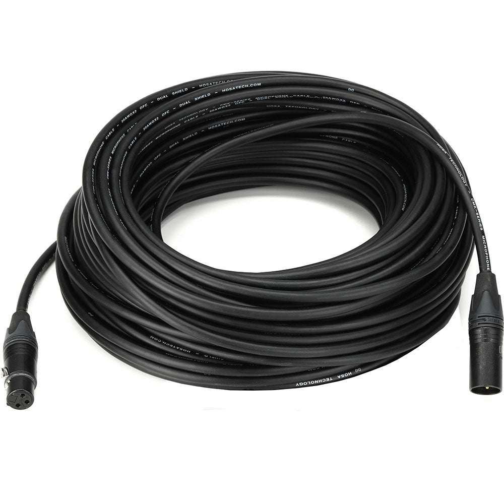 Hosa Edge CMK050AU Edge Microphone Cable, Neutrik XLR Female To XLR Male, 50 Ft / 15M