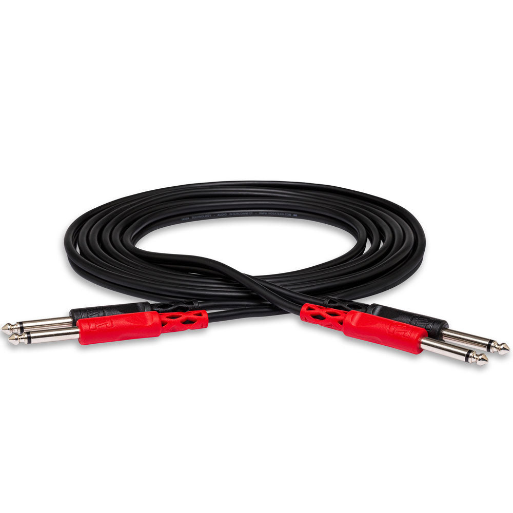 Hosa CPP203 Stereo Interconnect, Dual 1/4 In TS To TS, 3 M