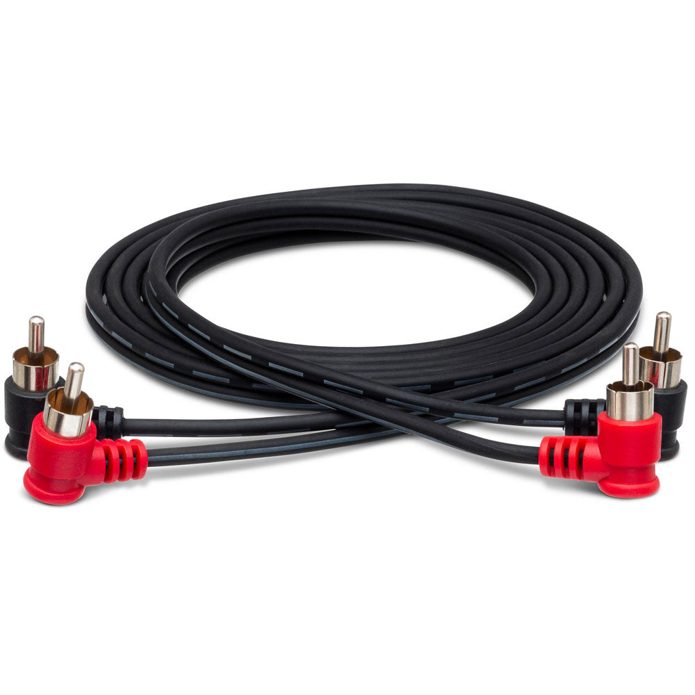 Hosa CRA201RR Stereo Interconnect, Dual Right-Angle RCA To RCA, 1 M