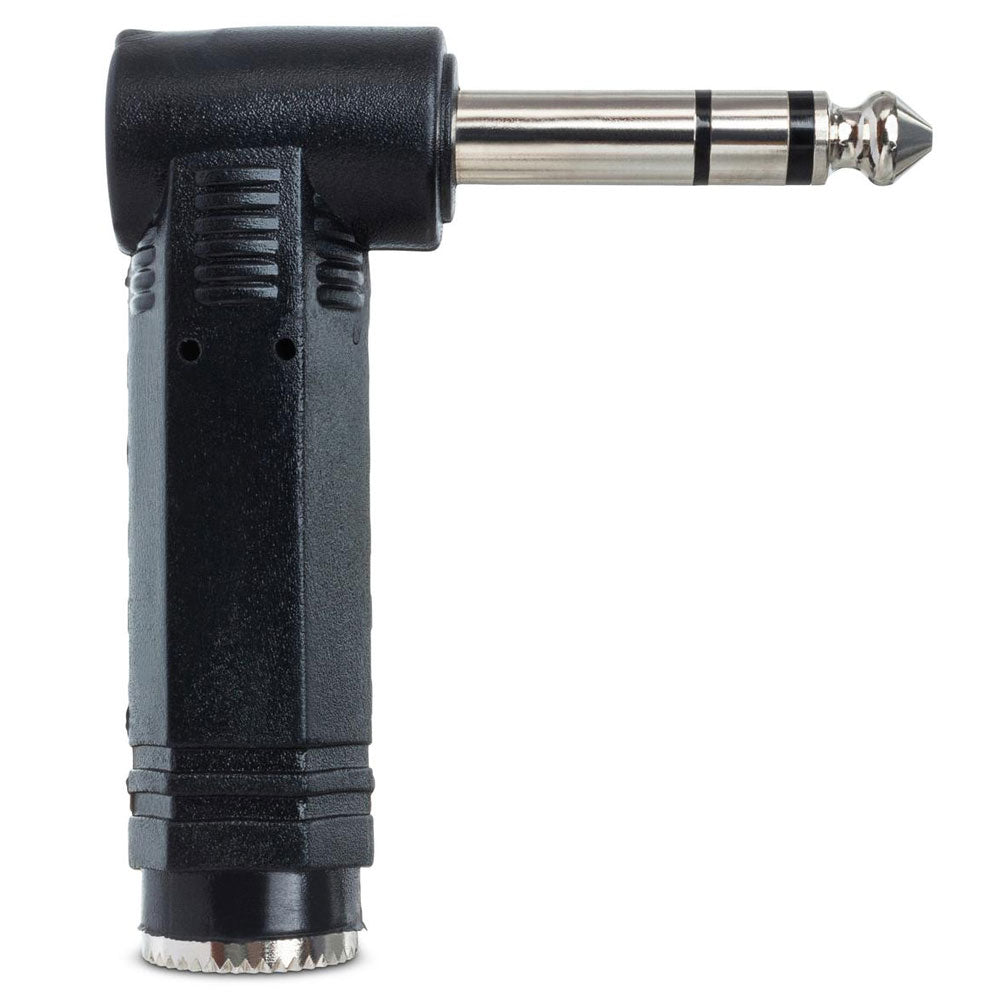 Hosa GPP273 Right-Angle Adapter, 1/4 In TRS To Same