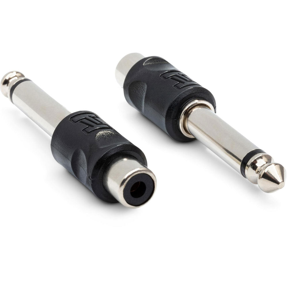 Hosa Gpr101 Adapters, RCA To 1/4 In TS, 2 Pc