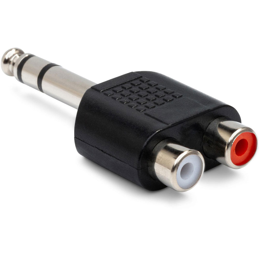 Hosa GPR484 Adapter, Dual RCA To 1/4 In TRS