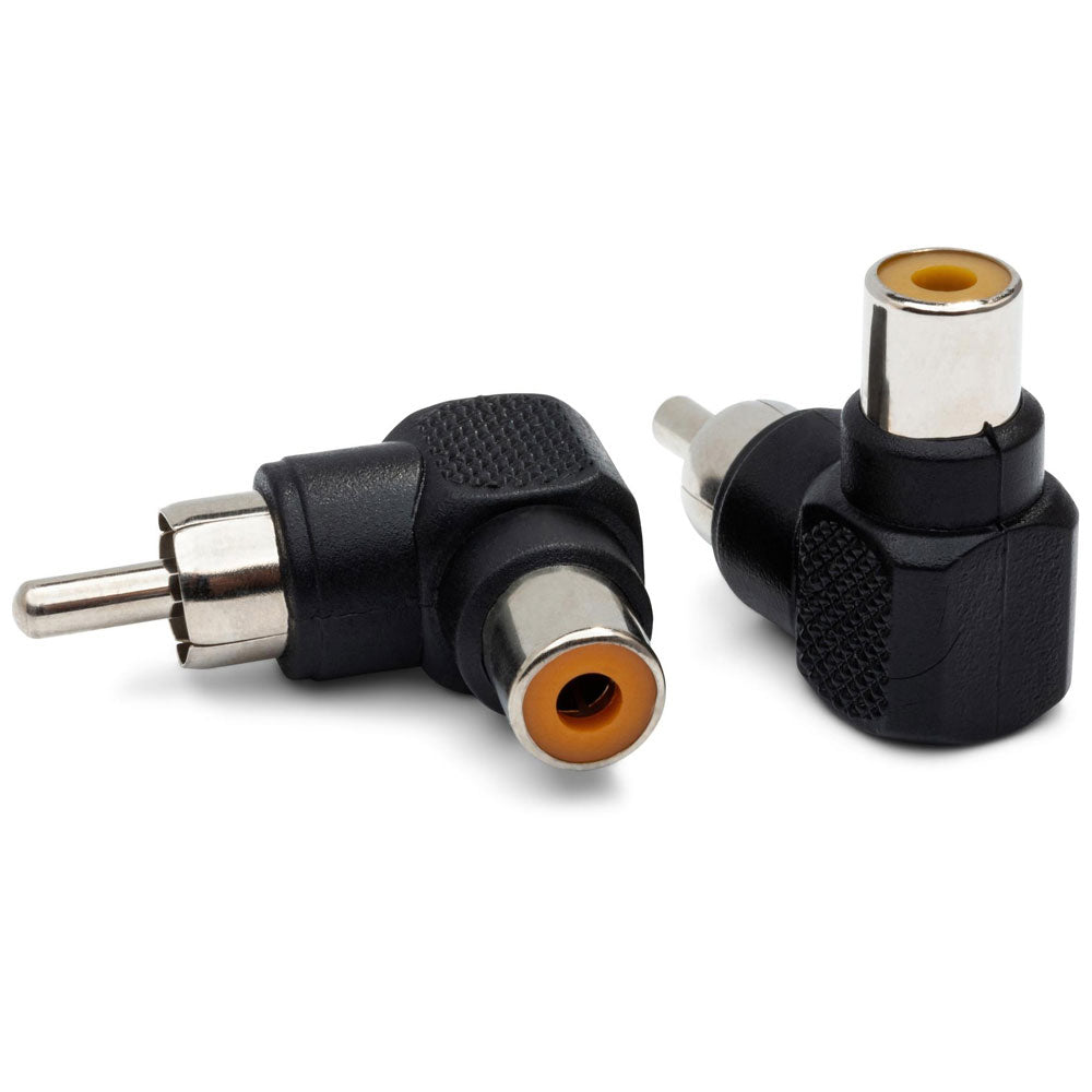 Hosa GRA259 Right-Angle Adapters, RCA To Same, 2 Pc