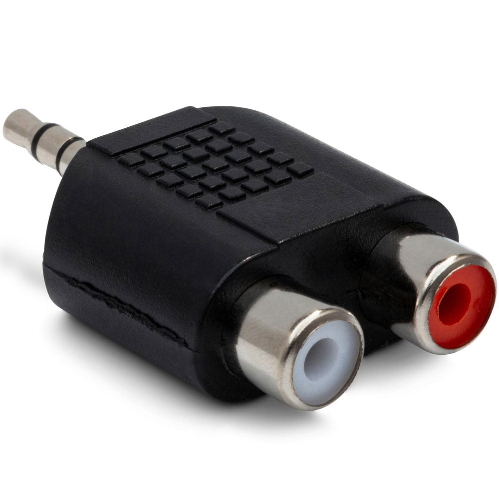 Hosa GRM193 Adapter, Dual RCA To 3.5 Mm TRS