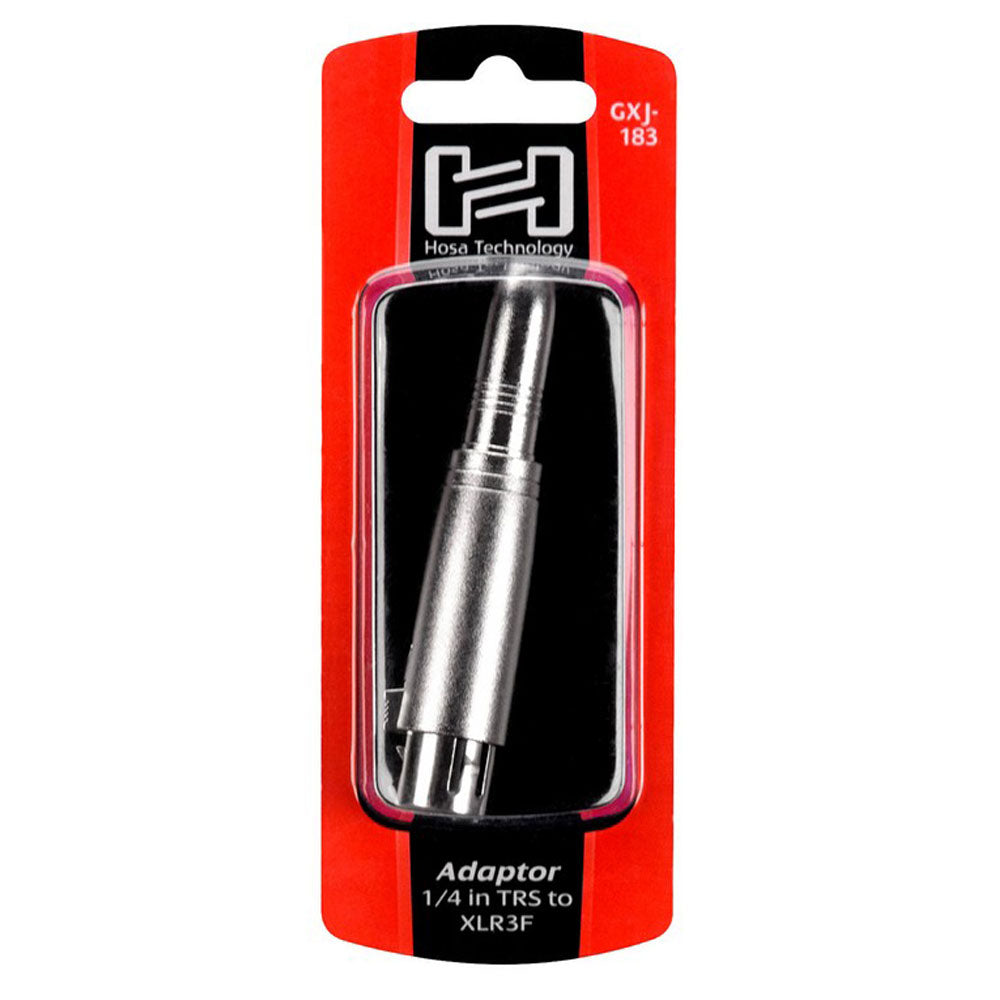 Hosa GXJ183 Adapter, 1/4 In TRS To XLR Female