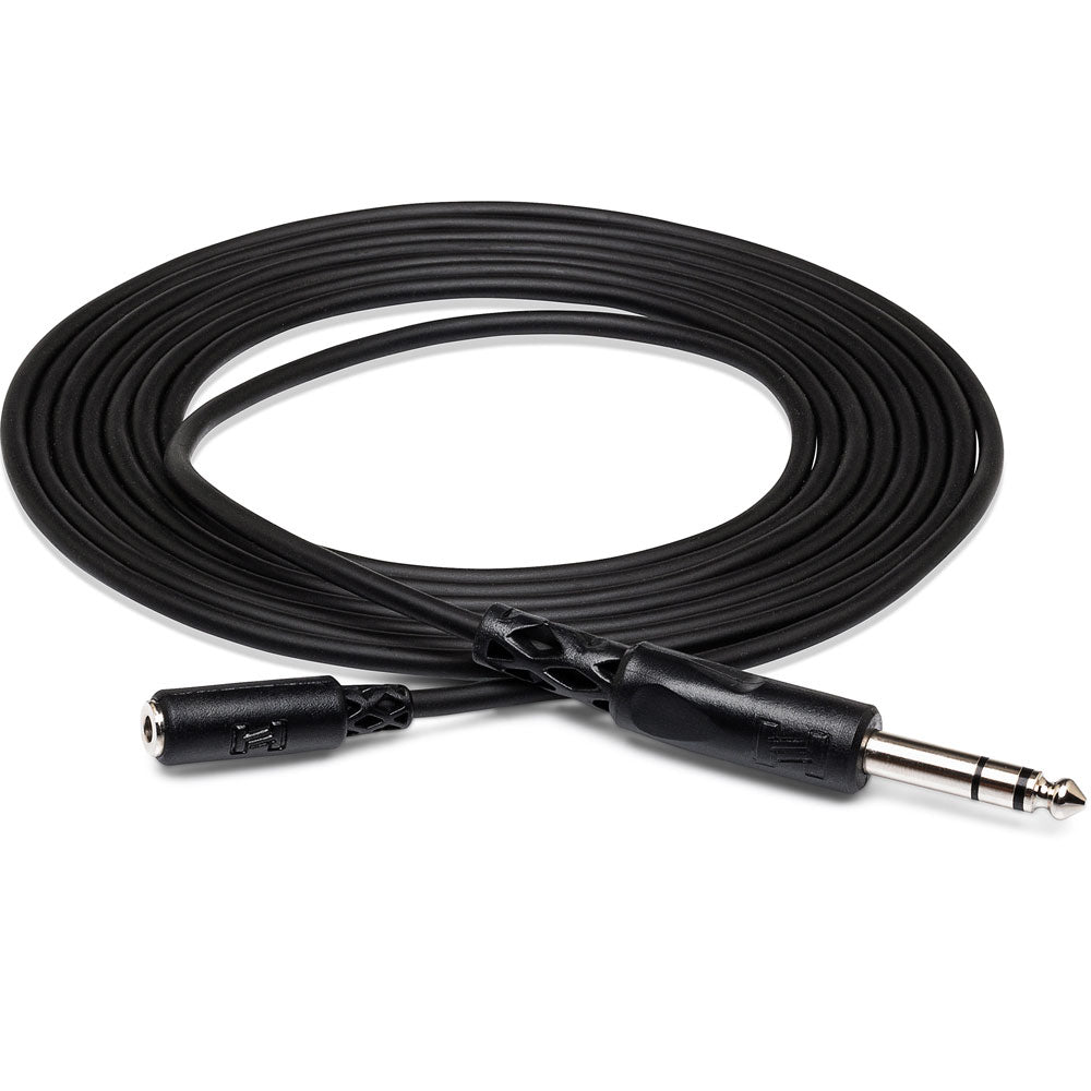 Hosa MHE325 Headphone Adapter Cable, 3.5 Mm TRS To 1/4 In TRS, 25 Ft / 7.6M