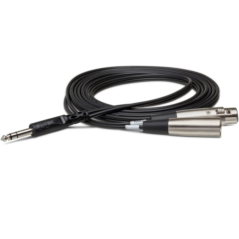 Hosa SRC204 Insert Cable, 1/4 In TRS To XLR Male And XLR Female, 4 M