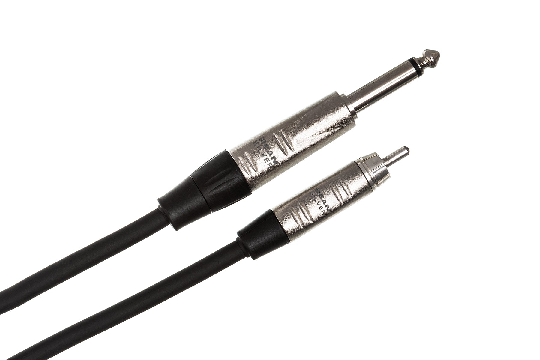 Hosa Pro HPR001.5 Pro Unbalanced Interconnect, Rean 1/4 In TS To RCA, 1.5 Ft / 0.45M