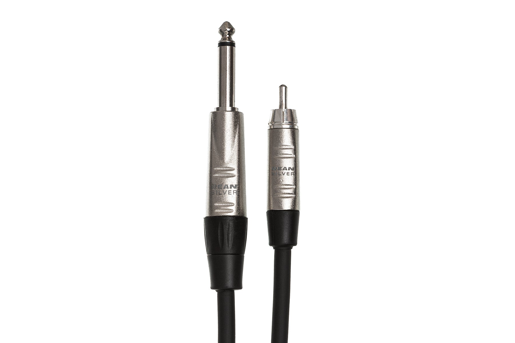 Hosa Pro HPR001.5 Pro Unbalanced Interconnect, Rean 1/4 In TS To RCA, 1.5 Ft / 0.45M