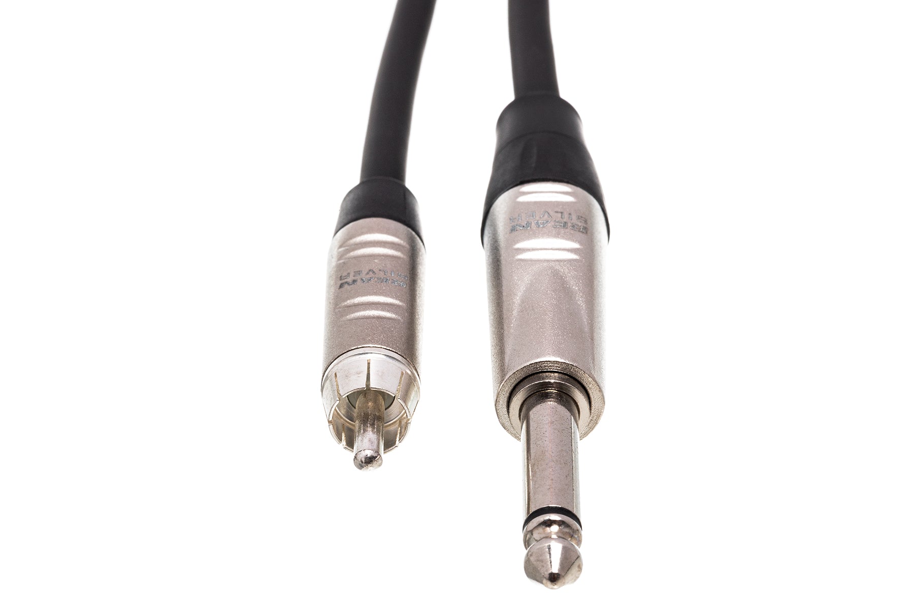 Hosa Pro HPR001.5 Pro Unbalanced Interconnect, Rean 1/4 In TS To RCA, 1.5 Ft / 0.45M