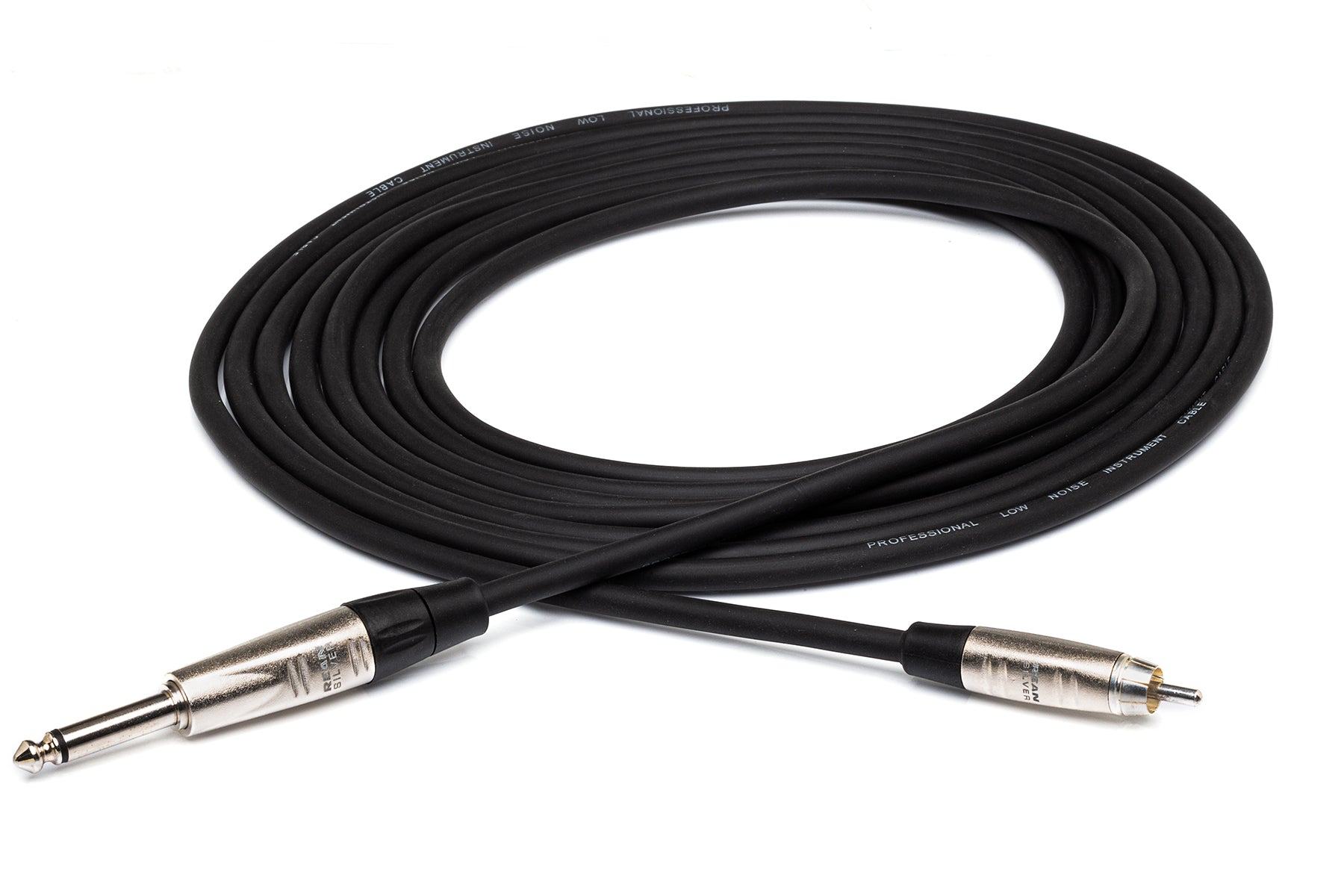 Hosa Pro HPR001.5 Pro Unbalanced Interconnect, Rean 1/4 In TS To RCA, 1.5 Ft / 0.45M