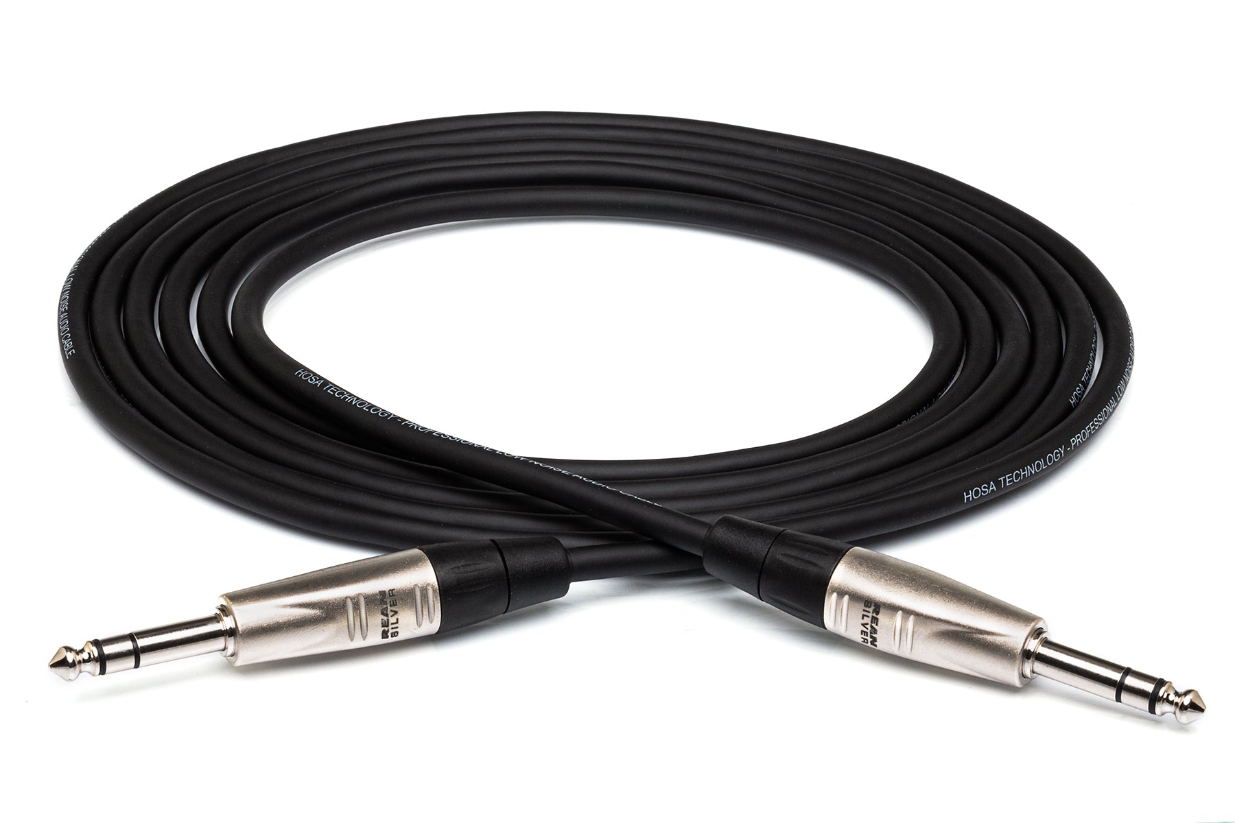 Hosa Pro HSS010 Pro Balanced Interconnect, Rean 1/4 In TRS To Same, 10 Ft / 3M