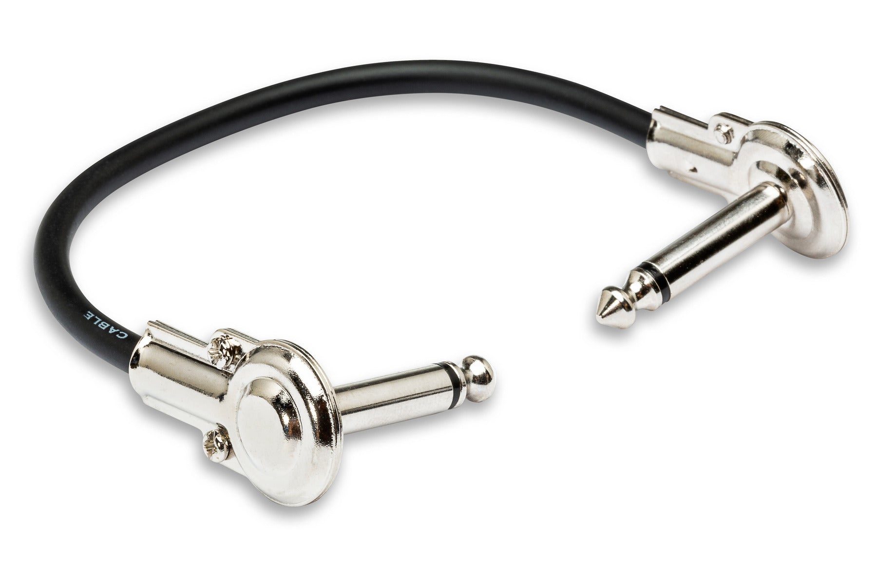 The Hosa IRG100.5 Guitar Patch Cable, Low-Profile Right-Angle To Same, 6 In / 15Cm