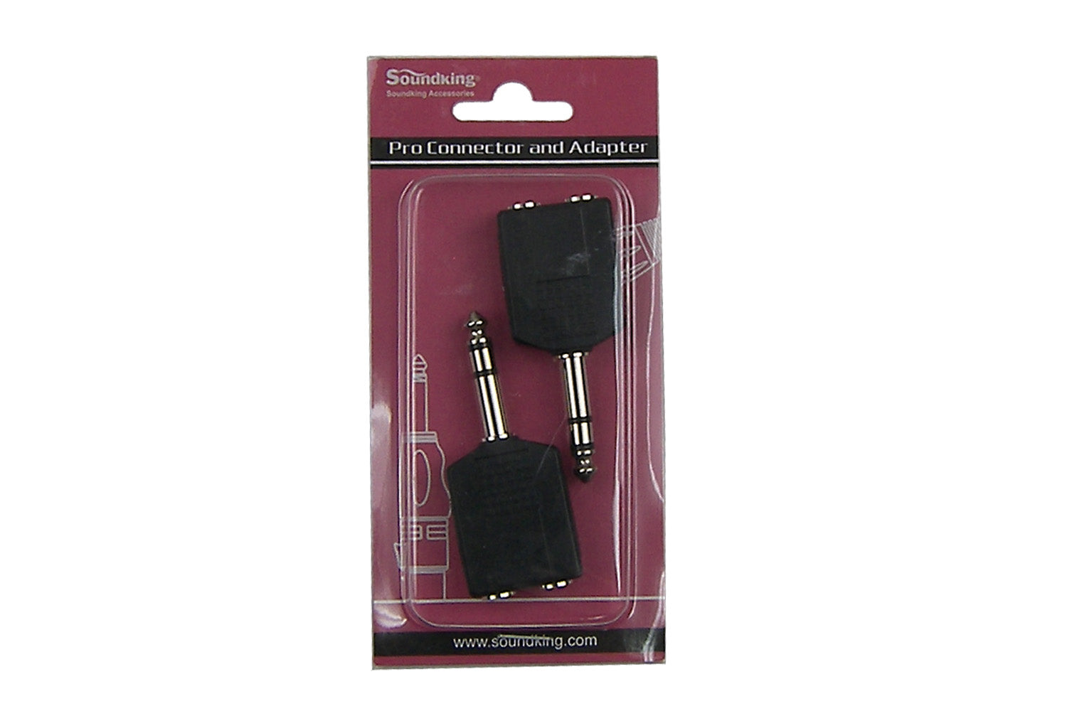 SoundKing J2JF - Pair of Jack TRS Male to 2x Jack TS female adaptors