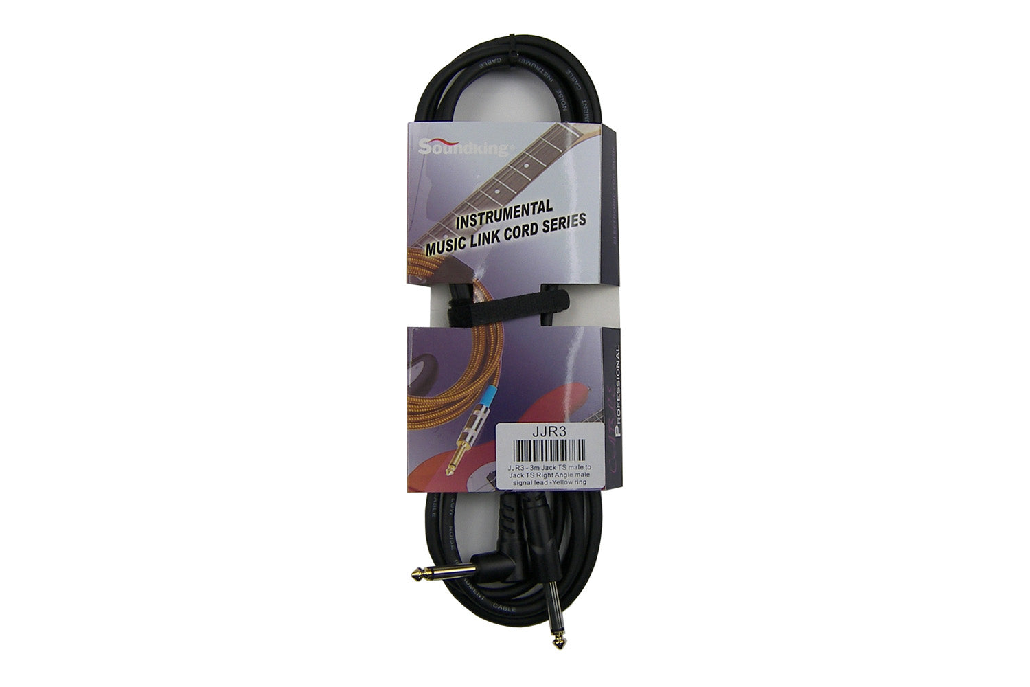 SoundKing JJR3 - 3m Jack TS male to Jack TS Right Angle male signal lead