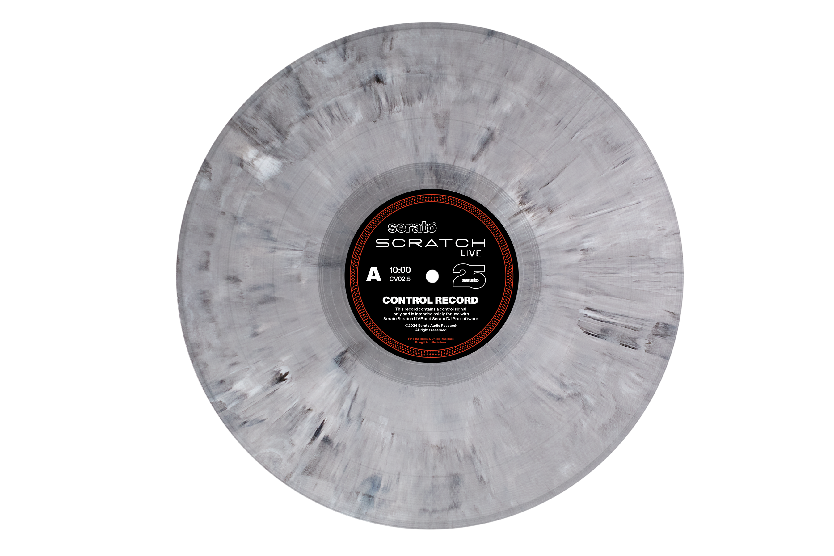 12" Grey Marble Serato Scratch Live Control Vinyl - 25th Anniversary Edition