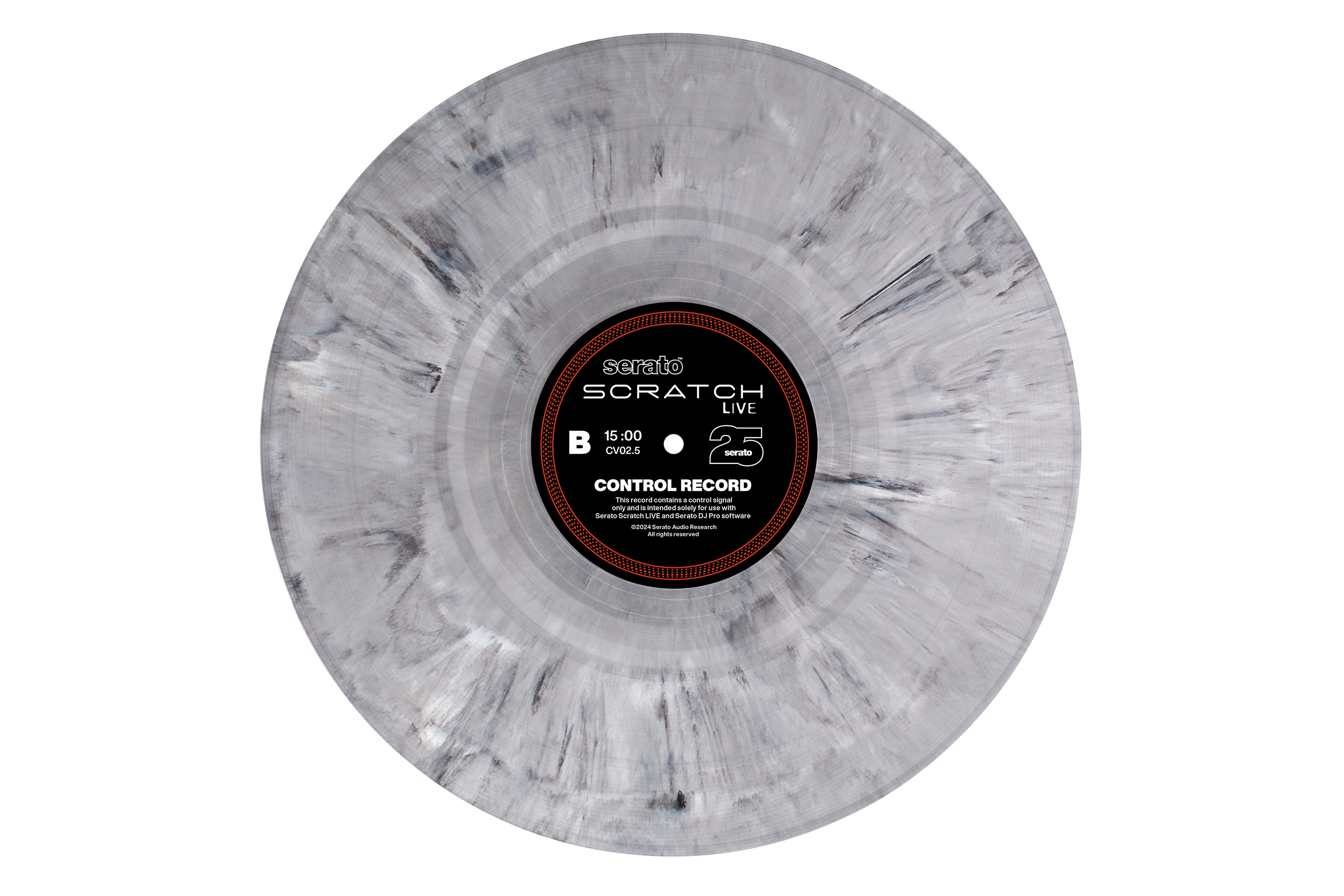 12" Grey Marble Serato Scratch Live Control Vinyl - 25th Anniversary Edition