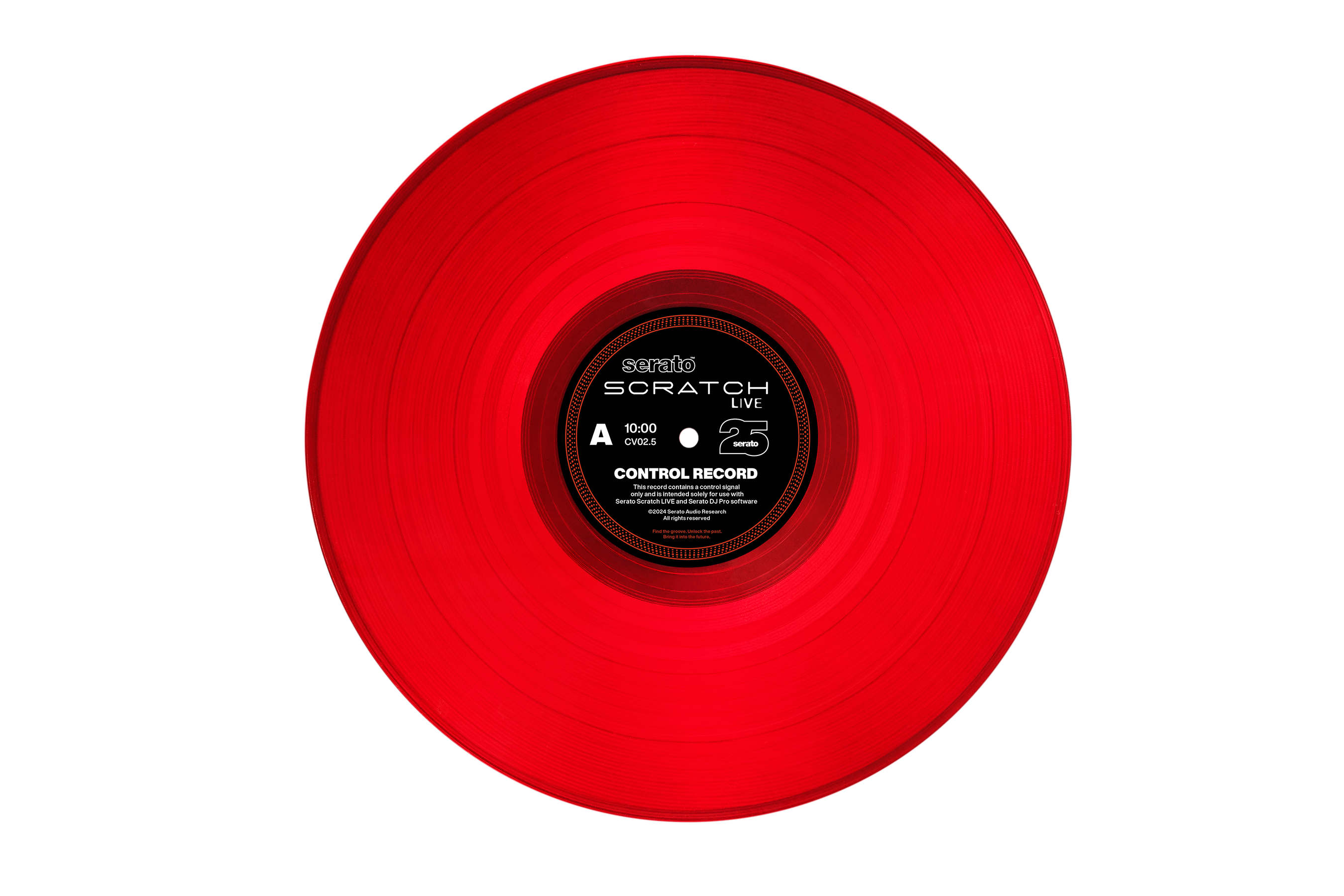 12" Transparent Red Serato Scratch Live Control Vinyl - 25th Anniversary Edition