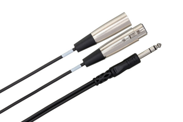 Hosa Insert Cable 1/4 in TRS to XLR3M and XLR3F - SRC200