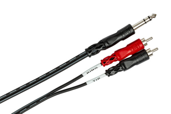 Hosa Insert Cable 1/4 in TRS to Dual RCA - TRS200